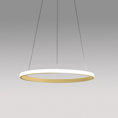 Lampada a sospensione design elegante cerchio LED oro spazzolato dimmerabile  44694