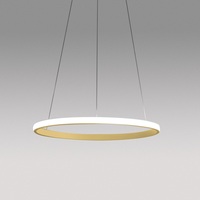 Lampada a sospensione design elegante cerchio LED oro spazzolato dimmerabile  44694