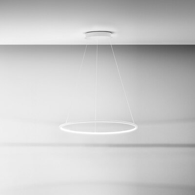Lampadario ad anello maxi 80cm LED interno dimmerabile design contemporaneo  44706