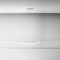 Lampadario a sospensione LED minimal ad anello interno 60cm bianco  44707