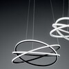Lampadario LED nero orbite a sospensione 80cm design moderno luce diffusa dimmerabile tavolo soggior