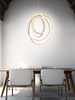 Lampadario cerchi luminosi concentrici LED oro Ø50 dimmerabile  45007