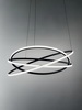 Lampadario grande 1 metro nero LED sospensione design moderno orbite luce intensa dimmerabile  44656
