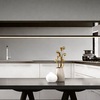 Lampadario nero design lineare e sottile led 3000k tavoli e piani cucina YOKO SP NERO IDEAL LUX