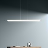 Lampadario SILVER lineare led integrato dimmerabile con telecomando 1179/S-SI DOUBLE TRACK TOP LIGHT