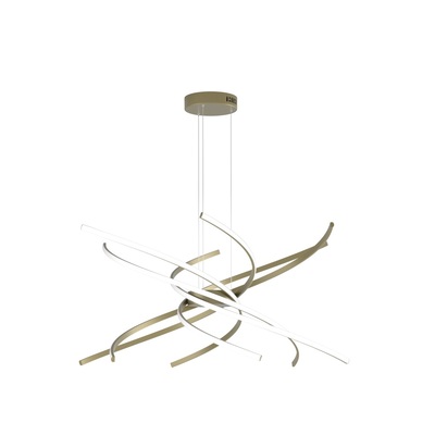 Lampadario moderno led oro brunito verniciato 80cm luminoso 3000K 1163/S80-C-OB TOP LIGHT