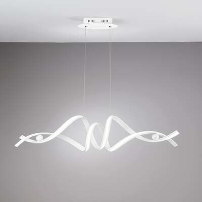 Lampadario moderno design intrecciato led integrato dolce nodo  42550