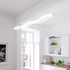 Lampadario led moderno doppia onda BIANCO lungo luce calda o fredda 1178/S-BI DOUBLE WAVE TOP LIGHT