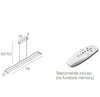 Misure Lampadario led moderno doppia onda lungo 1,16mt luce calda o fredda