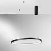 Lampadario led nero sospensione di design 85 cm struttura asimmetrica per spazi importanti  43490