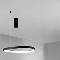 Lampadario led incorporato nero design destrutturato 45cm 43486 LUCI LED
