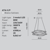 Immagine aggiuntiva di Lampadario orbite luminose design LED bianco 3000K 80W  44659