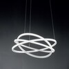 Lampadario orbite luminose design LED bianco 3000K 80W alto 3 metri ATIA-S/P-B GEA LUCE
