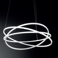 Lampadario LED grande bianco soffitti alti design orbite fluido anelli luminosi dimmerabile ATIA-S/G