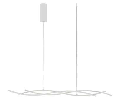 Lampadario led a sospensione led bianco tre onde lungo 117cm 40931 LUCI LED