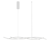 Lampadario led a sospensione led bianco tre onde lungo 117cm 40931 LUCI LED