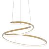 Seconda foto Sospensione lampadario 60cm spirale di cerchi oro satinato led
