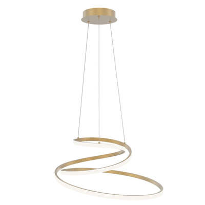 Sospensione lampadario 60cm spirale di cerchi oro satinato led 40926 LUCI LED