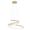 Sospensione lampadario 60cm spirale di cerchi oro satinato led 40926 LUCI LED