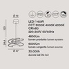 Misure Lampadario moderno led a spirale bianco 3000K 4000K 6000K dimmerabile