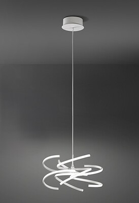 Lampadario moderno led a spirale bianco 3000K 4000K 6000K dimmerabile 47cm 6396BCTD PERENZ