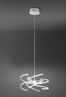 Lampadario moderno led a spirale bianco 3000K 4000K 6000K dimmerabile 47cm 6396BCTD PERENZ