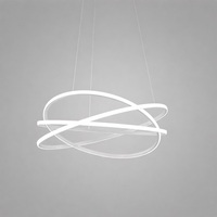 Bianco - Lampadario LED orbite a sospensione 80cm design moderno luce diffusa dimmerabile tavolo sog