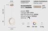 Immagine aggiuntiva di Lampadario cerchi concentrici sospesi oro 31cm luce led dimmerabile  45006