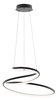 Altra foto di Lampadario a sospensione a led 8000 Lumen nero spirale di cerchi