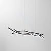 Lampadario sospensione lineare tre onde led nero goffrato luce calda bianca fredda 40932 LUCI LED
