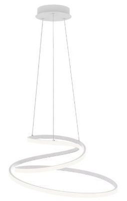 Lampadario spirale di cerchi bianco con led integrato 60cm 8000 lumen 40924 LUCI LED