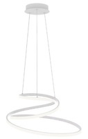 Lampadario spirale di cerchi bianco con led integrato 60cm 8000 lumen 40924 LUCI LED