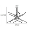 Misure lampadario 1163s100
