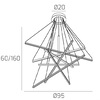 Misure lampadario a led grande design DNA