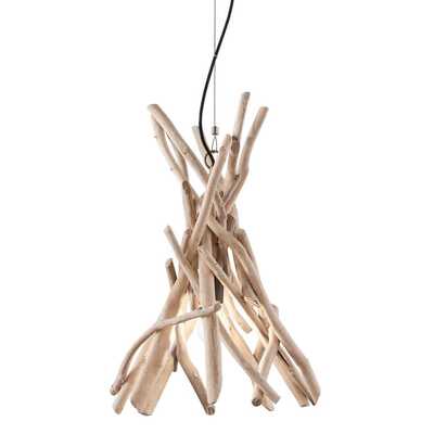 Lampadario piccolo 35cm con fascio di rametti di legno DRIFTWOOD SP1 IDEAL LUX