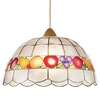 Dettaglio di Lampadario 40cm in madreperla fascia frutta colorata