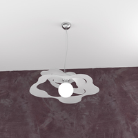 Lampadario di design a onde moderno grigio 50cm 1158/S50-GR RIPPLES TOP LIGHT