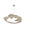 Particolare di Lampadario grande tortora sabbia cucina living open space 65cm 1157/S65-SA WARPED TOP