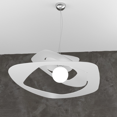 Luce  design sospensione grande 65cm in metallo 1157/S65-BI WARPED TOP LIGHT