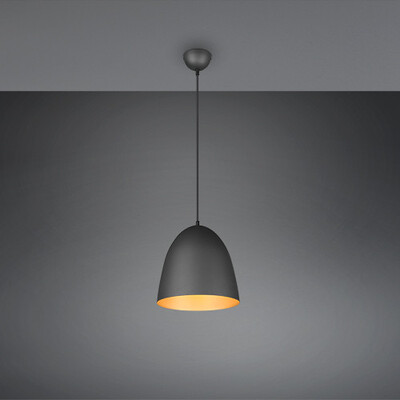 Cupola metallo lampadario a sospensione nero e oro 41918 TILDA LUCI MODERNE