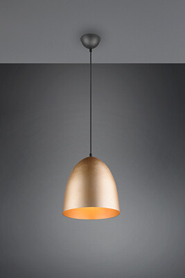 Elegante cupoletta lampadario color ottone opaco 25cm 41915 TILDA LUCI MODERNE