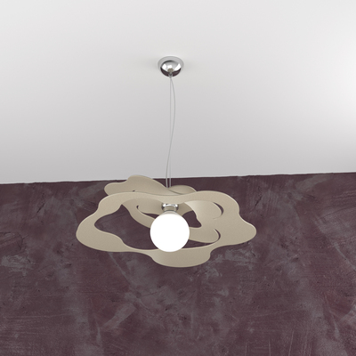 Sospensione lampadario moderno design tortora sabbia 50cm 1158/S50-SA RIPPLES TOP LIGHT