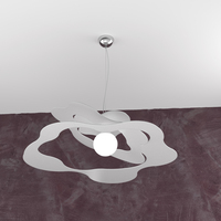 Sospensione lampadario grigio grande 70cm ondulato 1158/S70-GR RIPPLES TOP LIGHT