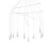 Lampadario moderno con fili 10 luci banco sospensioni multiple POP SP10 BIANCO IDEAL LUX