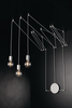 Lampadario o applique 3 cavi bianchi con fermacavi per decentrare luci a vista 39812 LUCI MODERNE