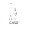 Misure lampadario moderno 6 luci POP