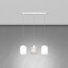 Lampadario lineare vetro rigadin minimal design 3 luci E27 1181CR/S3-R-BT TENDER TOP LIGHT Foto 5