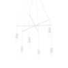 Lampadario moderno a 6 luci lampadina a vista mini sospensioni POP SP6 BIANCO IDEAL LUX