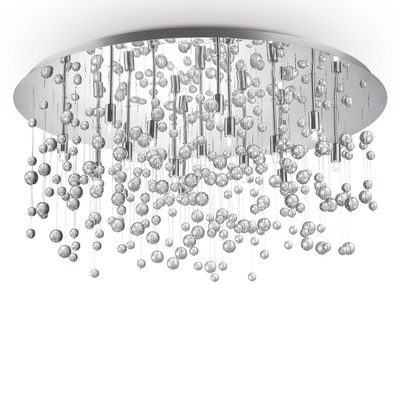 Grande lampadario a plafoniera pioggia di gocce 15 luci NEVE PL15 IDEAL LUX