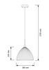 Misure Lampadario moderno piccolo vetro bianco 28cm